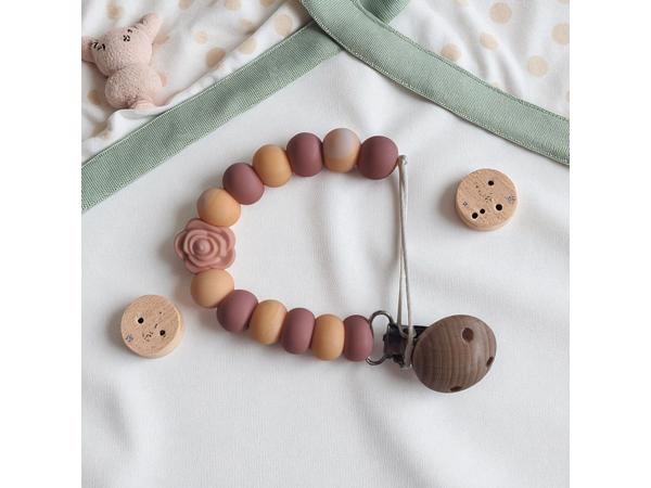 Speenkoord roos pasteloranje oudroze