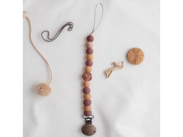 Speenkoord roos pasteloranje oudroze