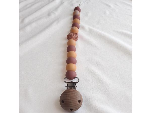 Speenkoord roos pasteloranje oudroze