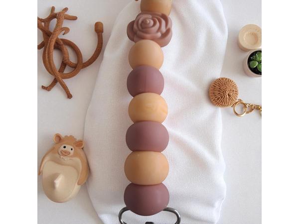 Speenkoord roos pasteloranje oudroze