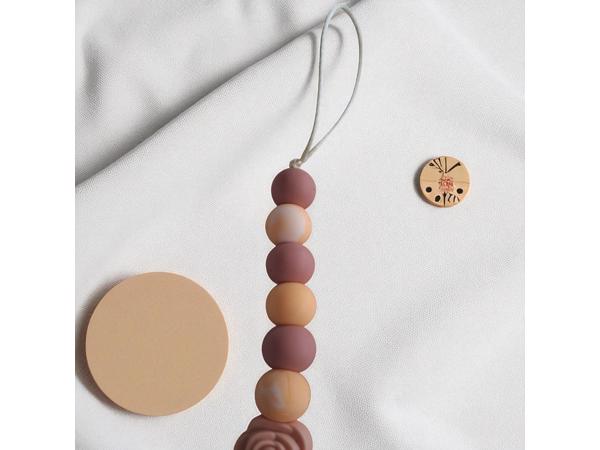 Speenkoord roos pasteloranje oudroze