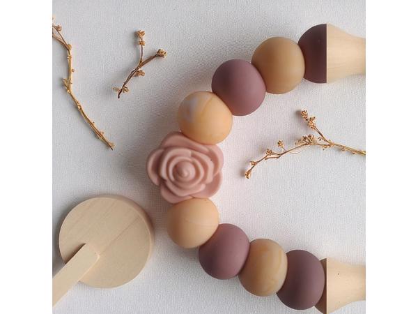 Speenkoord roos pasteloranje oudroze