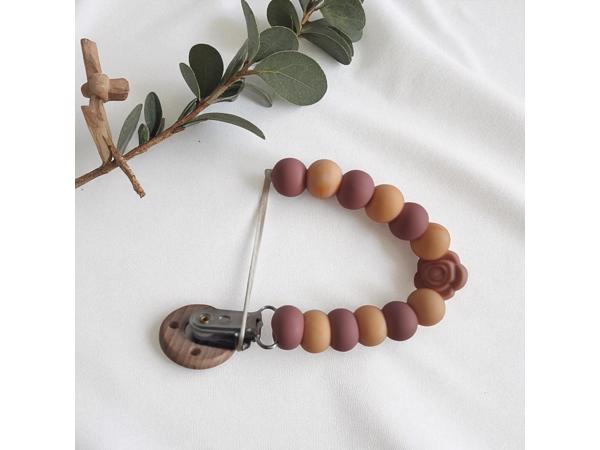 Speenkoord roos pasteloranje oudroze