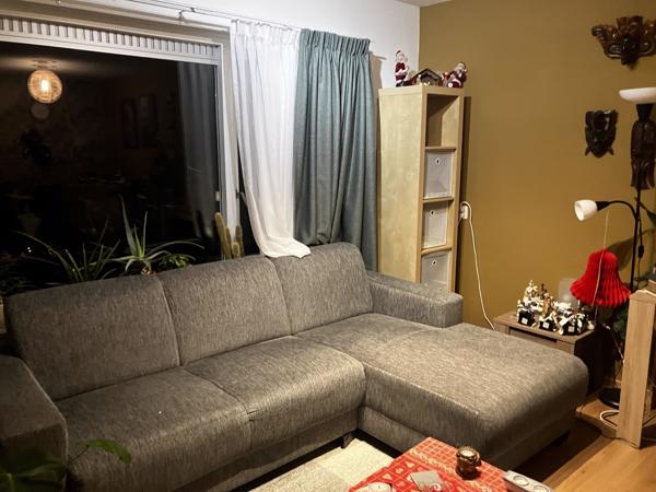 Grijs hoekbank 3 personen