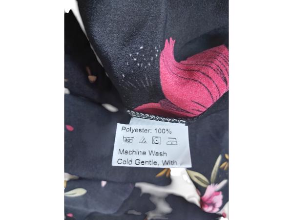 zomerjurk bloemen zwart roze M