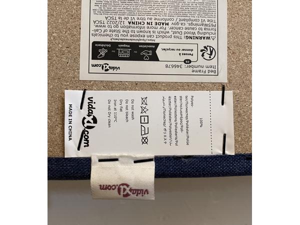 VidaXL bedframe blauw 80x200