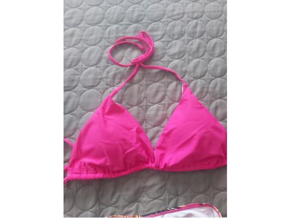 3 delig Bikini set roze bloemen XL