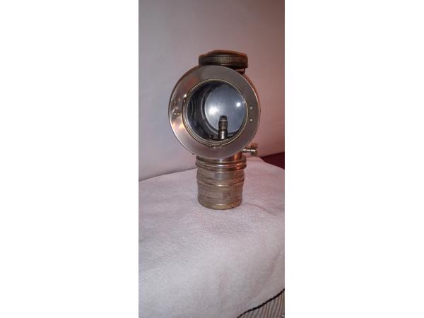 Vintage carbid fiets lamp