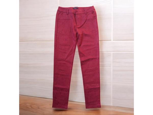 Drole de Copine stretchy zachte sterren broek rood S