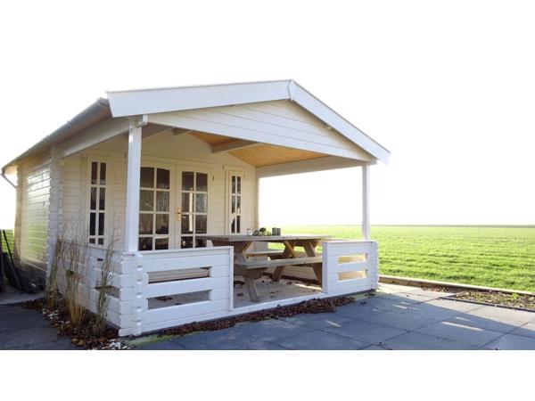 NIEUW Blokhut 3838L met terrasoverkapping
