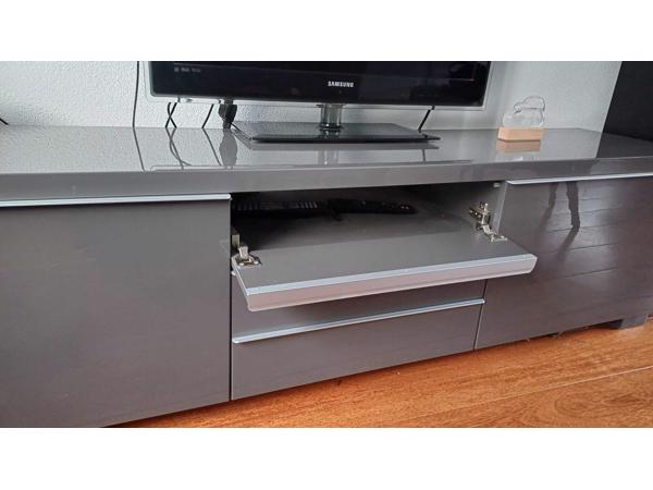 TV meubel grijs glans