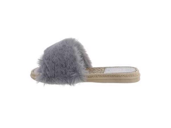 Givana Fluffy muiltjes - slippers grijs 38