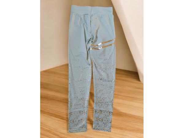 Holala stretchy legging mintgroen goud glitter L/XL