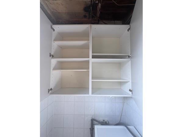 Dubbele bovenkast h104, b120, d34 wit laminaat