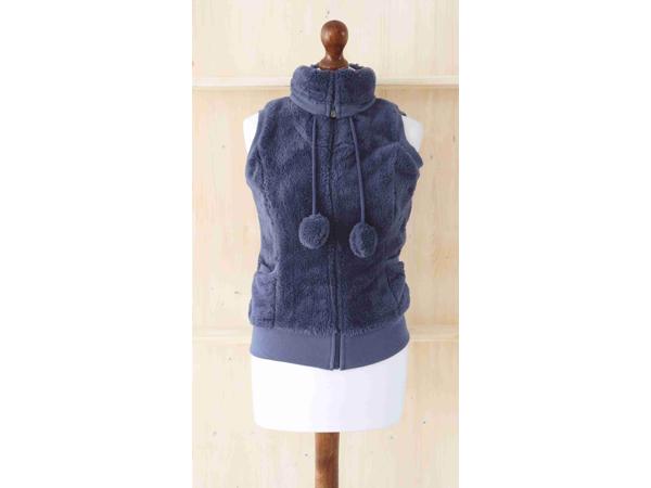 Fleece vest - bodywarmer, middelblauw, maat XS (nieuw)