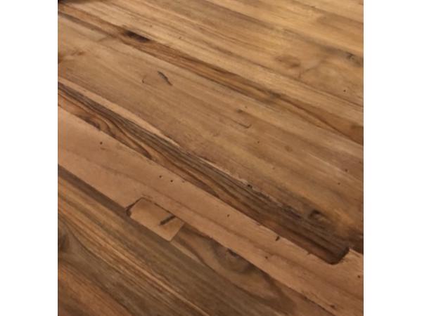 Ovale teakhouten eettafel 220x110 inclusief onderstel