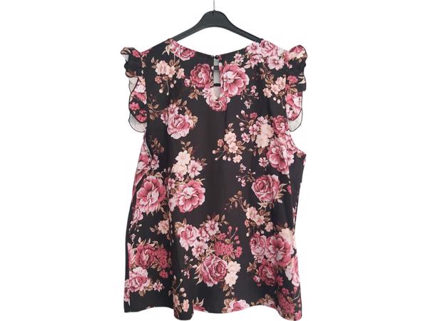 mouwloos luchtig shirt bloemen L