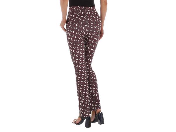 Bruine flair broek halve maantjes S/36