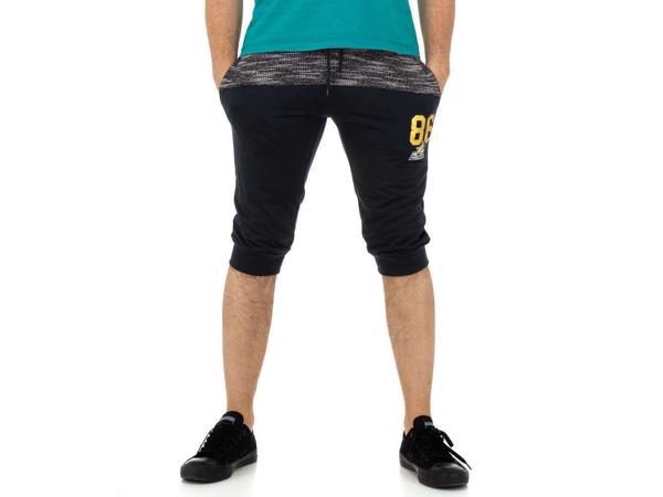 Nanqier heren korte broek donkerblauw grijs S