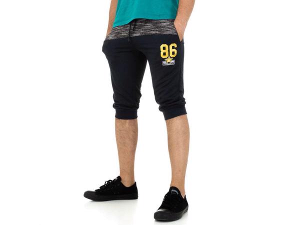 Nanqier heren korte broek donkerblauw grijs S