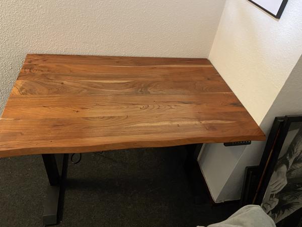 Tafel elektrisch zit-sta bureau Solido massief Eiken