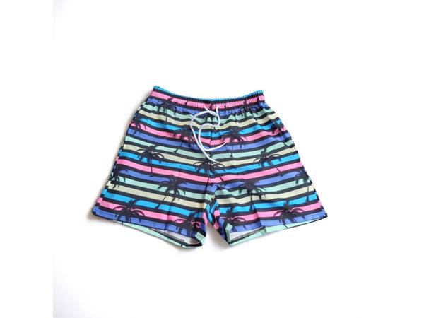 Zwembroek - short meerkleurig met palmbomen S