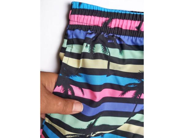 Zwembroek - short meerkleurig met palmbomen S