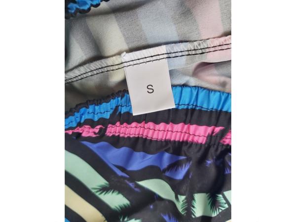 Zwembroek - short meerkleurig met palmbomen S