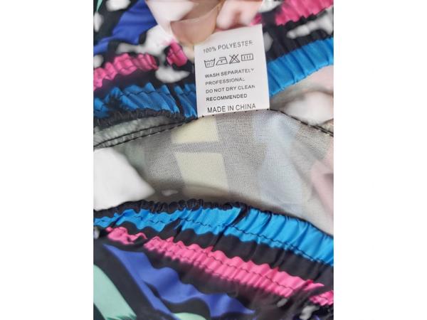 Zwembroek - short meerkleurig met palmbomen S