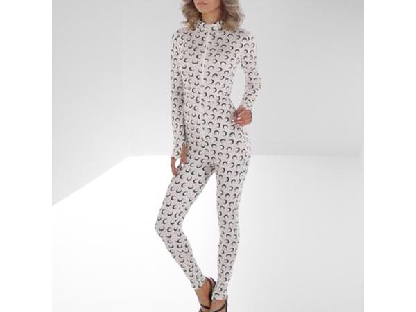 White icy - stretchy - jumpsuit - cream - voorrits L