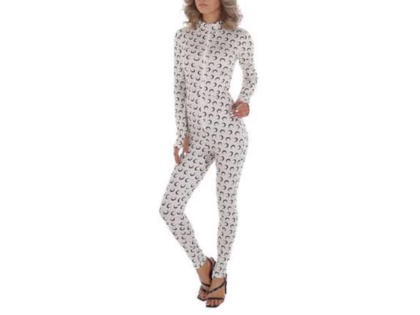 White icy - stretchy - jumpsuit - cream - voorrits L