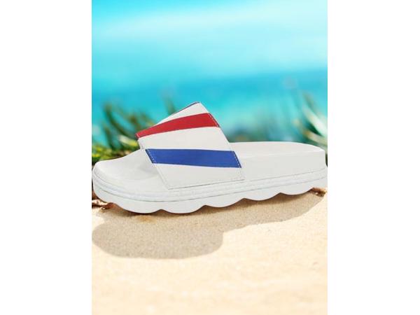 Slippers rood wit blauw 36