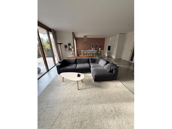 Donkergrijze hoekbank 270cm * 180cm