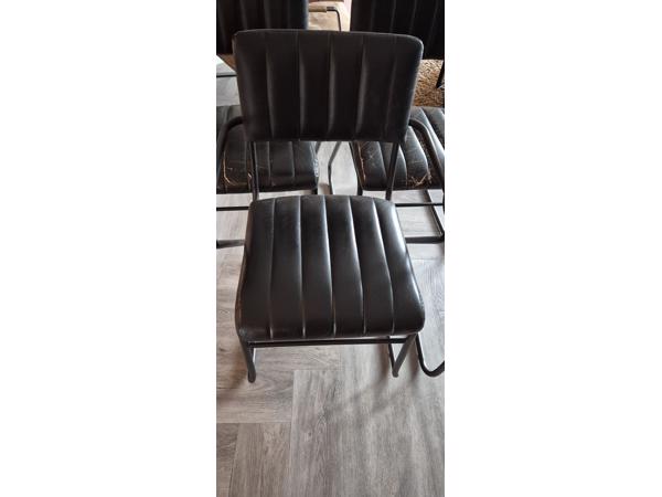 Eetkamerstoelen antraciet grijs 4x