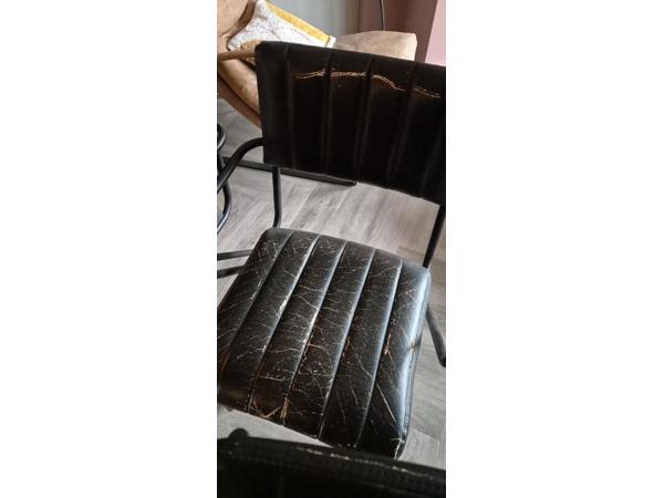 Eetkamerstoelen antraciet grijs 4x