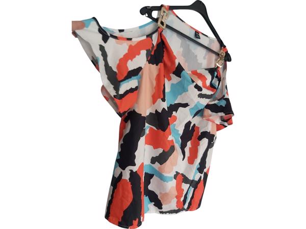 Shein schouderloze top met schakels XL