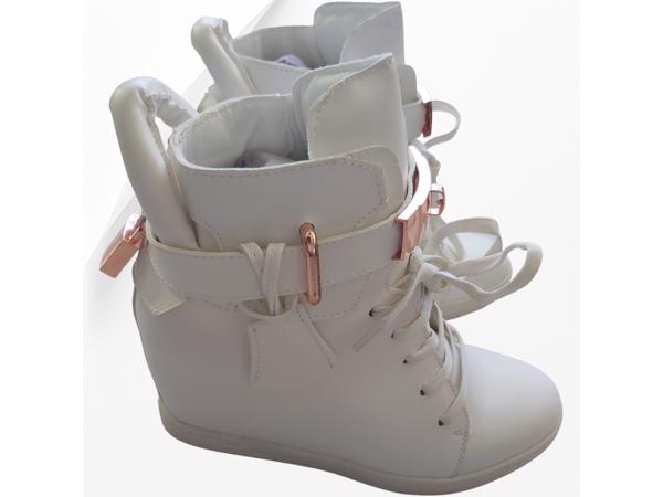 Lucky Shoes sleehak schoenen slotjes wit rose 37