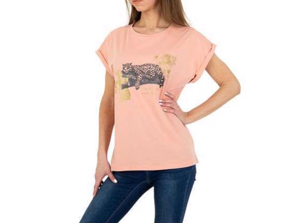 T-shirt strak getailleerd roze 4XL