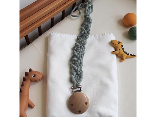 Speenkoord macrame khaki