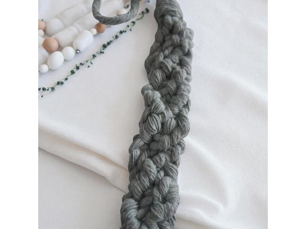 Speenkoord macrame khaki