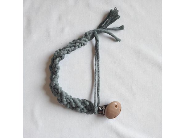 Speenkoord macrame khaki