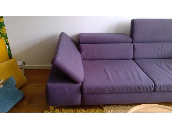 Moderne 2,5/3 zitsbank donkerpaars