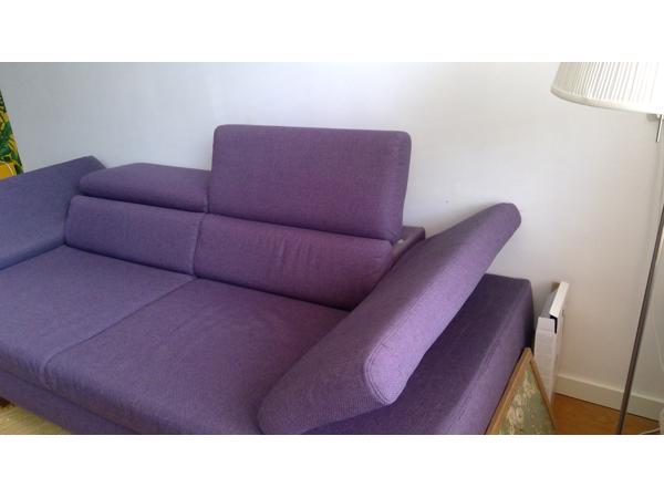 Moderne 2,5/3 zitsbank donkerpaars