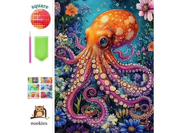 nr 30 Diamond Painting octopus 50x40cm (vierkant)