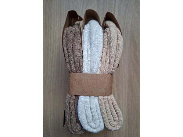 3 Paar Dunne Alpaka Wollen Sokken Maat 35-38