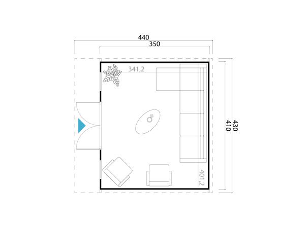 Nieuw modern tuinhuis Sicily 1