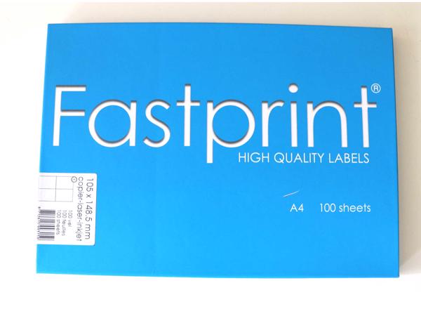 Fastprint high quality sticker labels A4 80x 105 x 148,5 mm