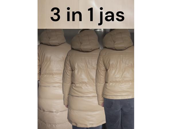 Noemi Kent 3 in 1 jas kort, middellang en lang beige XL