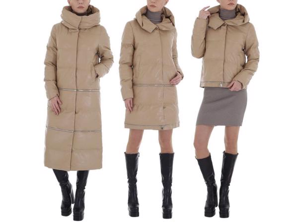 Noemi Kent 3 in 1 jas kort, middellang en lang beige XL