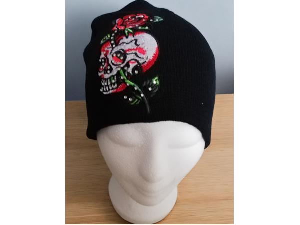 Skull muts roses glitter one size 14 jaar - 99+ jaar.